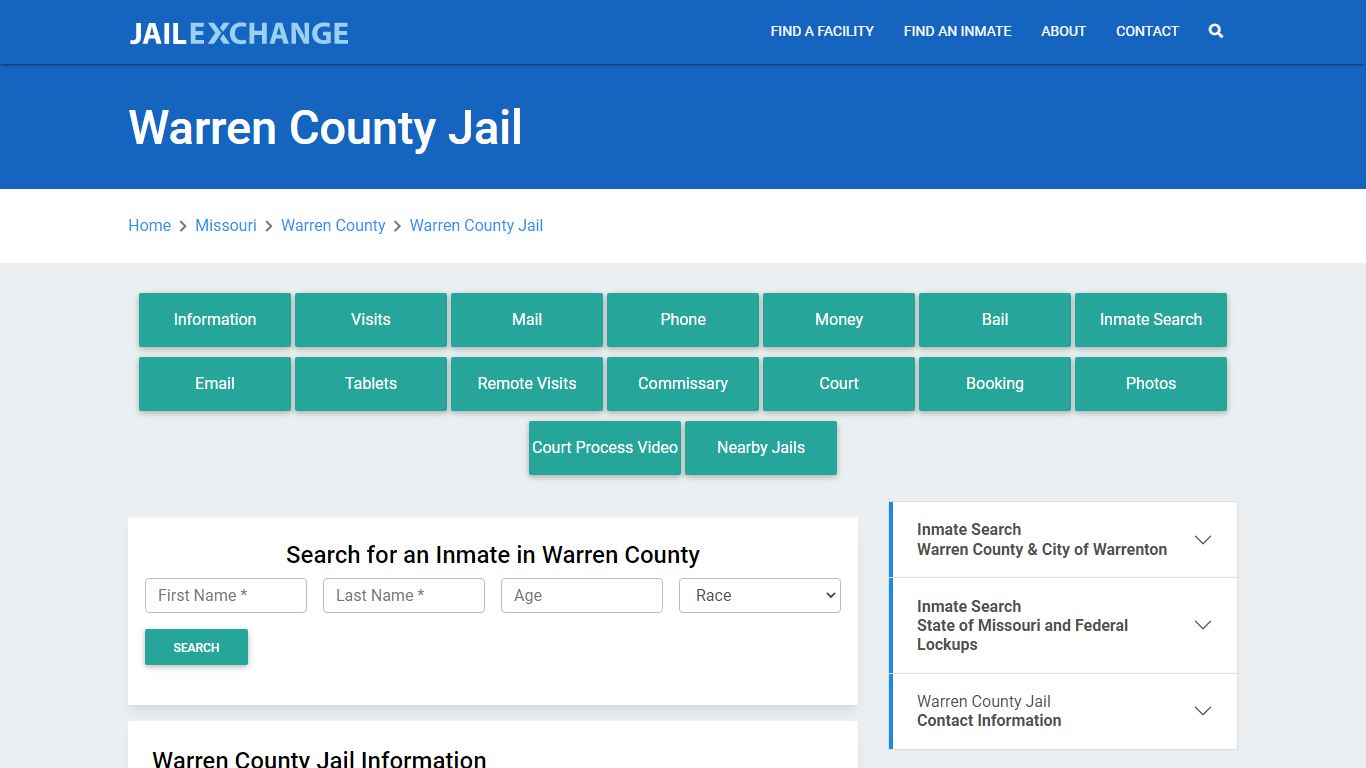 Warren County Jail Roster Lookup, MO, Inmate Search